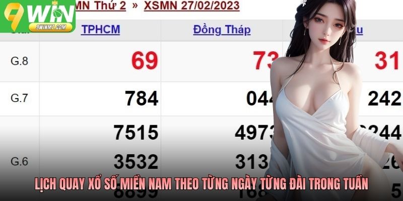 Lịch quay xổ số miền Nam theo từng ngày từng đài trong tuần